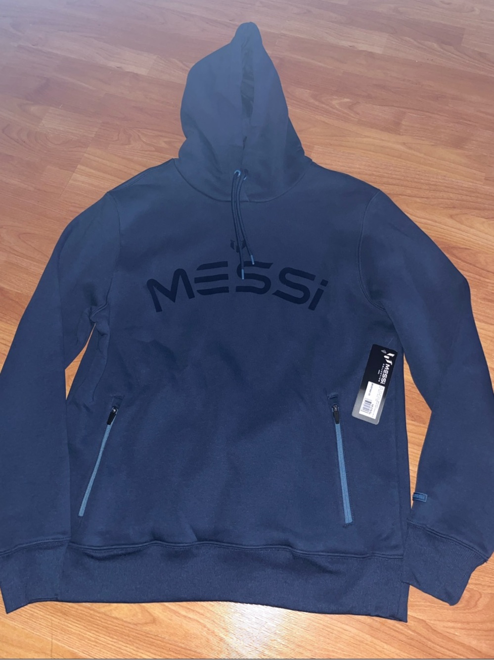 Messi Men's Navy Logo Hoodie